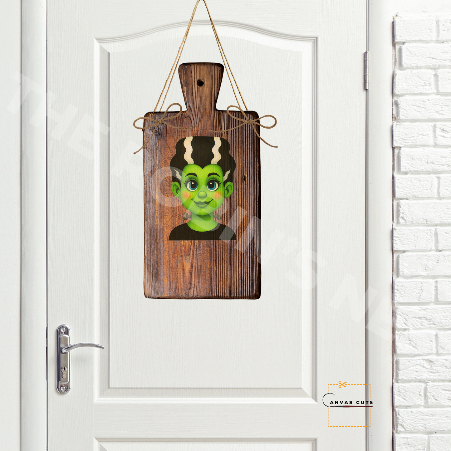 Mrs. Repulsa Frankenstein – Halloween Crafting Canvas for Door Hangers, Porch Signs & Market Decor