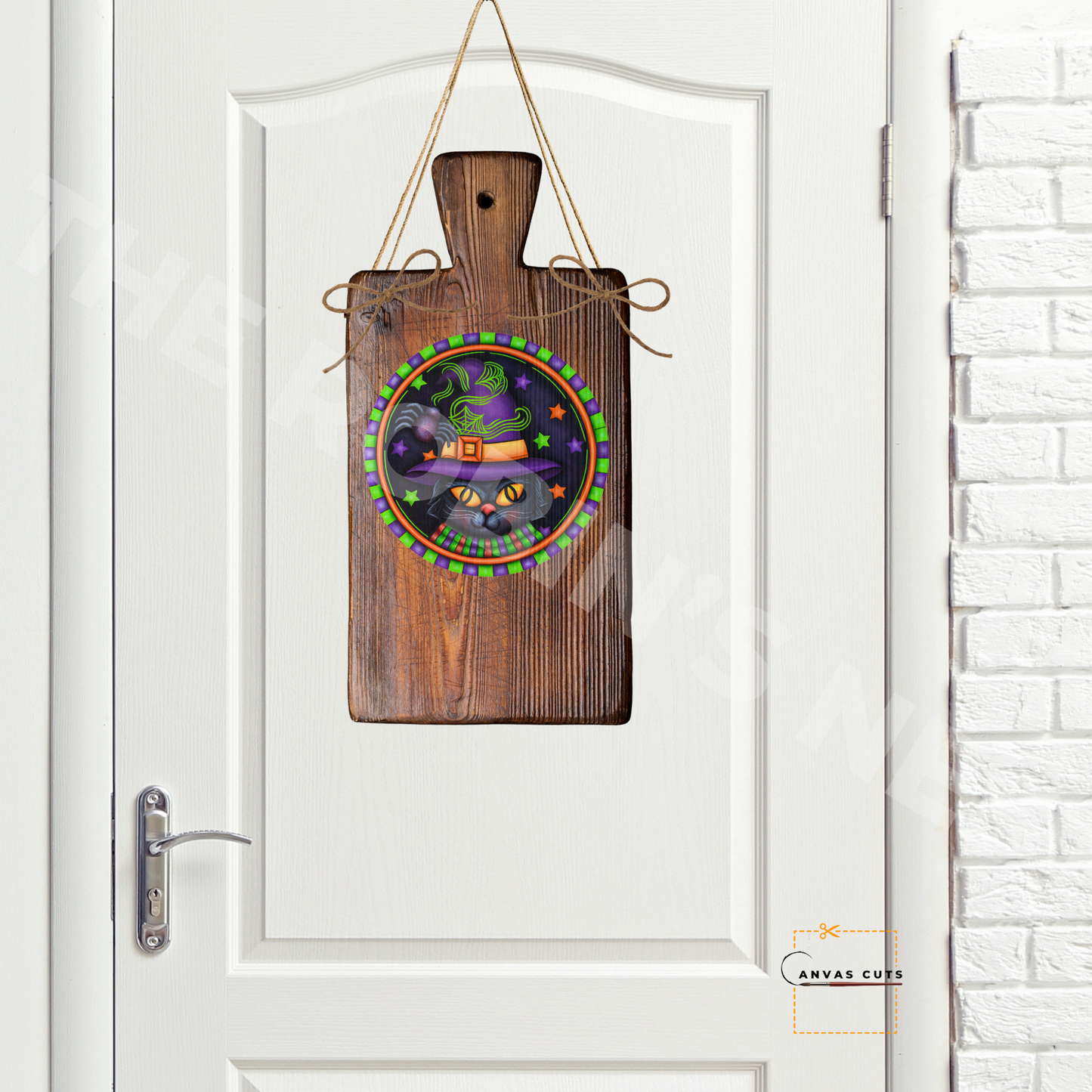 Inky the Black Cat – Halloween Crafting Canvas for Door Hangers, Wreaths & Porch Decor