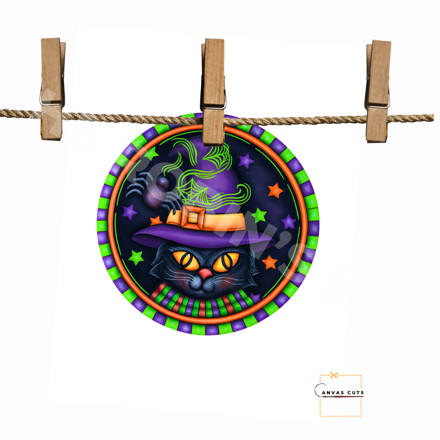 Inky the Black Cat – Halloween Crafting Canvas for Door Hangers, Wreaths & Porch Decor