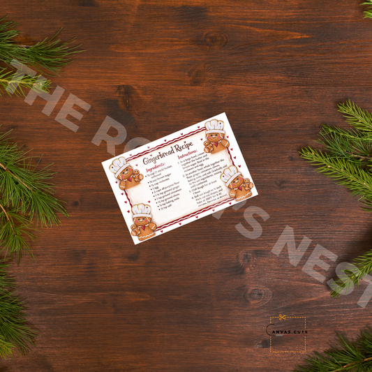 Gingerbread Recipe Card
