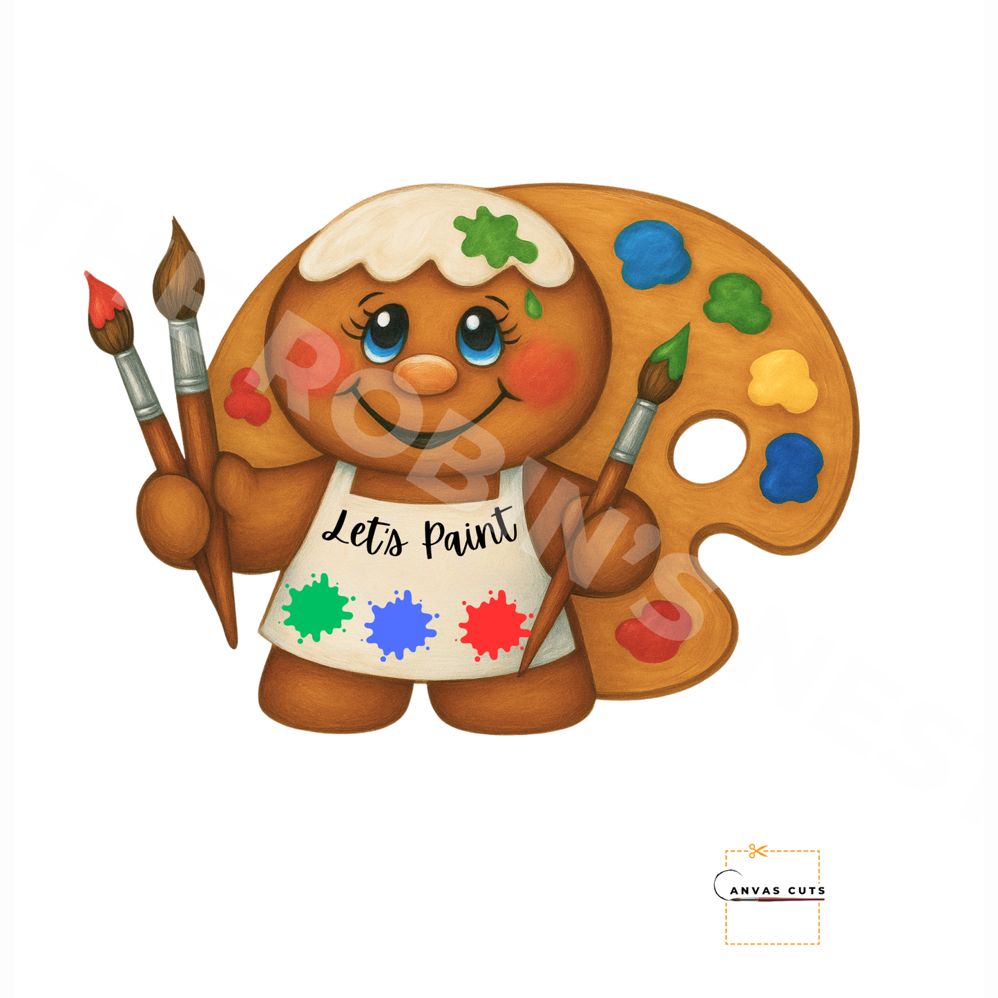 Let’s Paint Gingerbread – All-Season Craft Canvas for Signs, Door Hangers & Sweet Decor