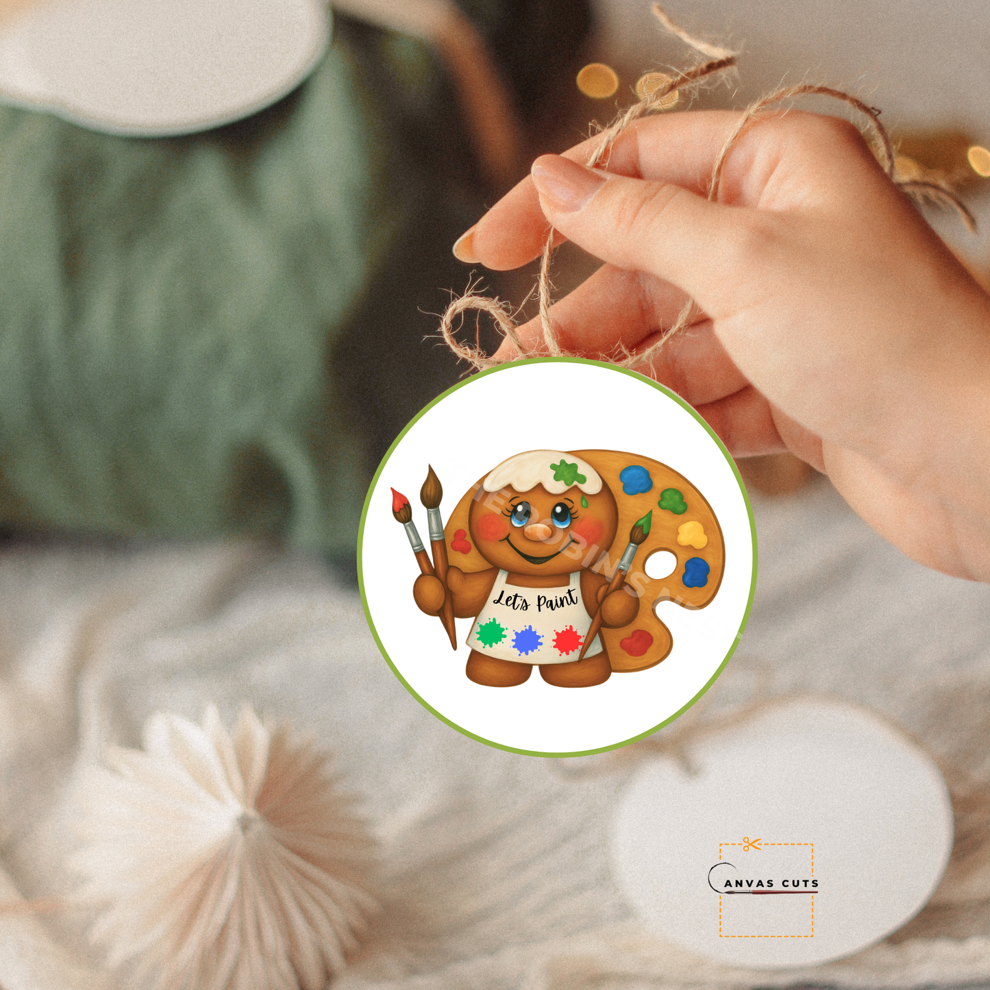Let’s Paint Gingerbread – All-Season Craft Canvas for Signs, Door Hangers & Sweet Decor