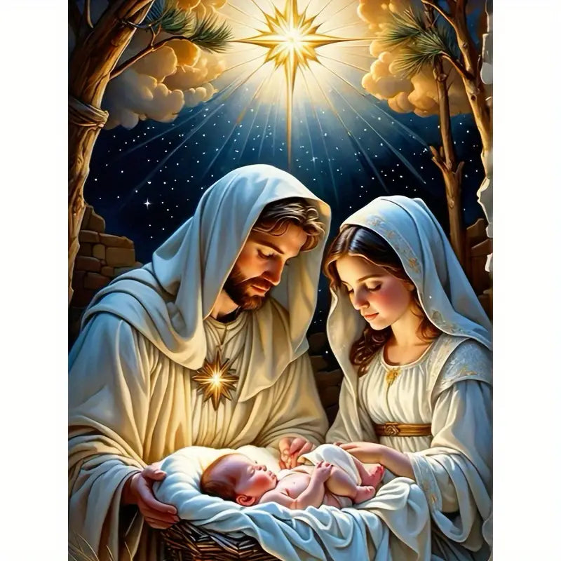 Nativity Design #3 Fabric Canvas