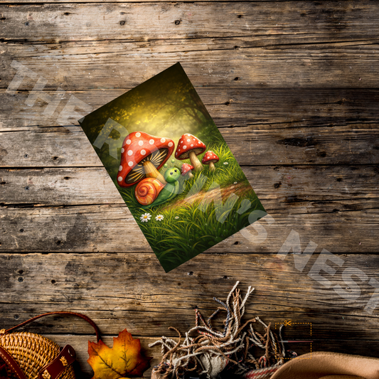 Snail with Mushrooms