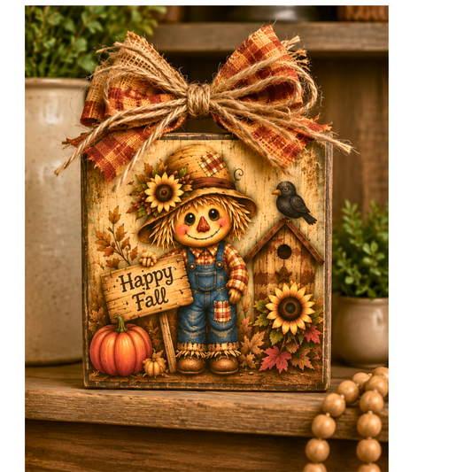 Fall Scarecrow Canvas Bundle 20 - 4x4" DIY Canvas Cuts | Primitive Autumn Pumpkin Designs
