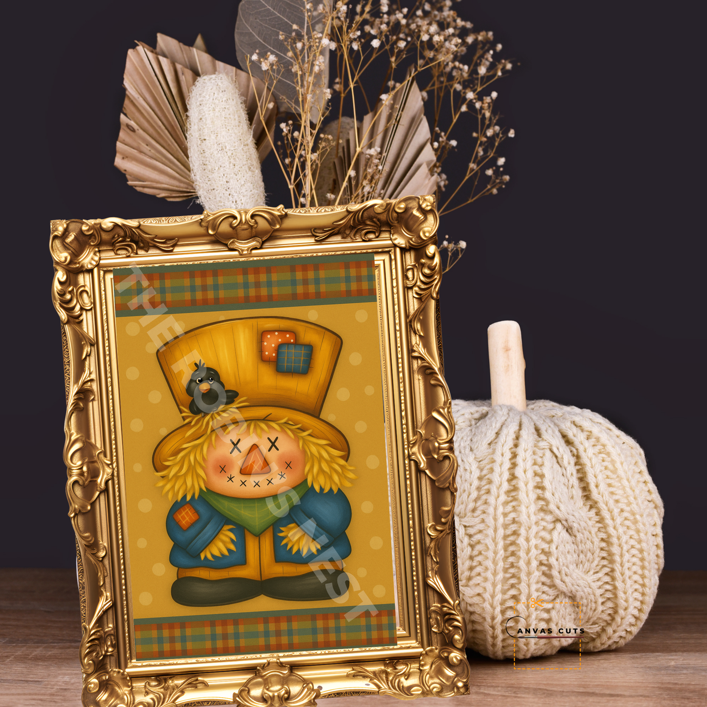 Farmhouse Fall Scarecrow – DIY Canvas for Autumn Craft Shows