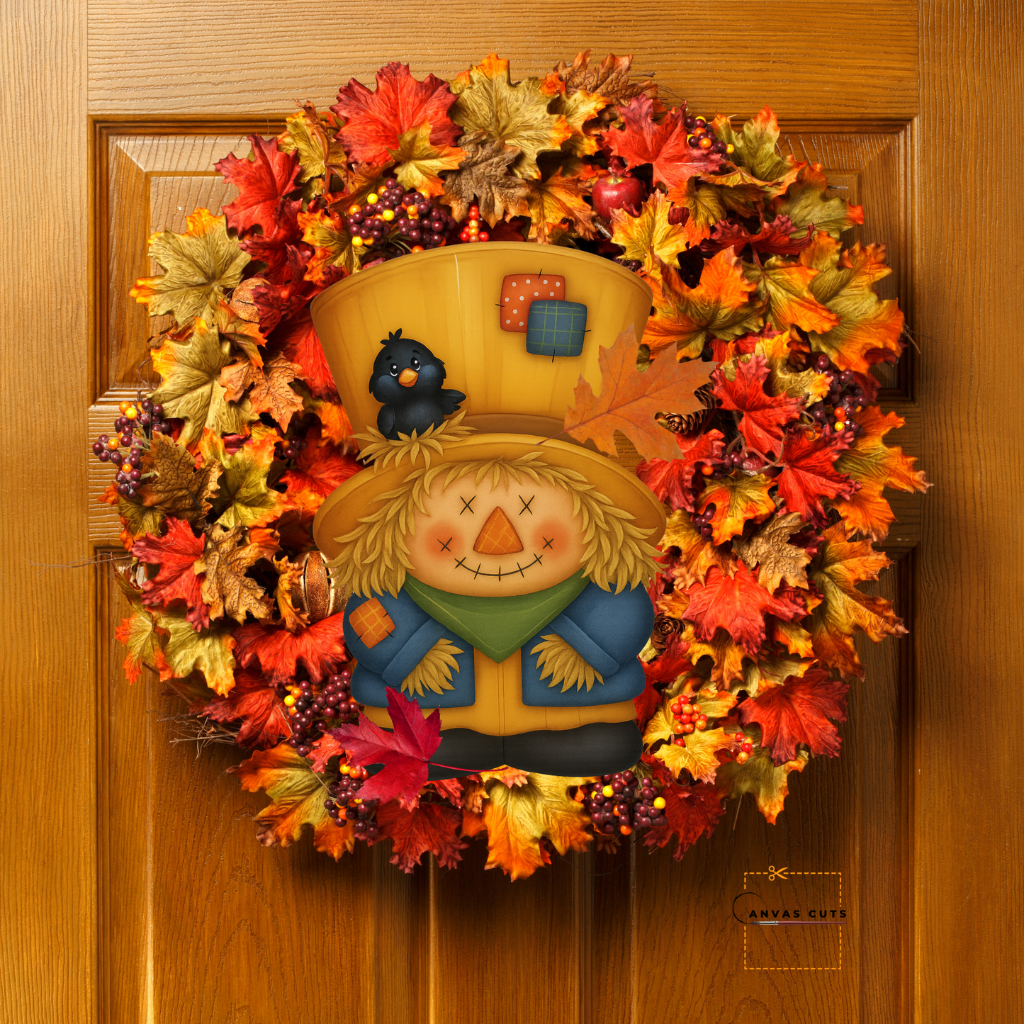 Harvest Sammy Scarecrow – DIY Printed Canvas for Fall Door Hangers & Craft Shows