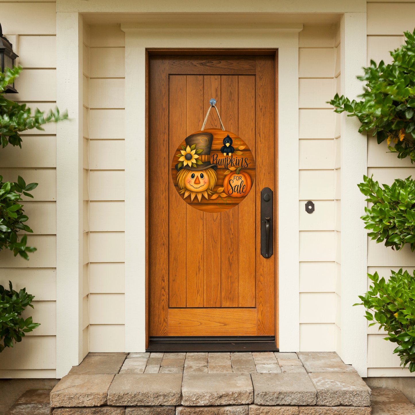 “Pumpkins for Sale” Scarecrow – Fall Crafting Canvas for Door Hangers, Wreaths & Porch Decor