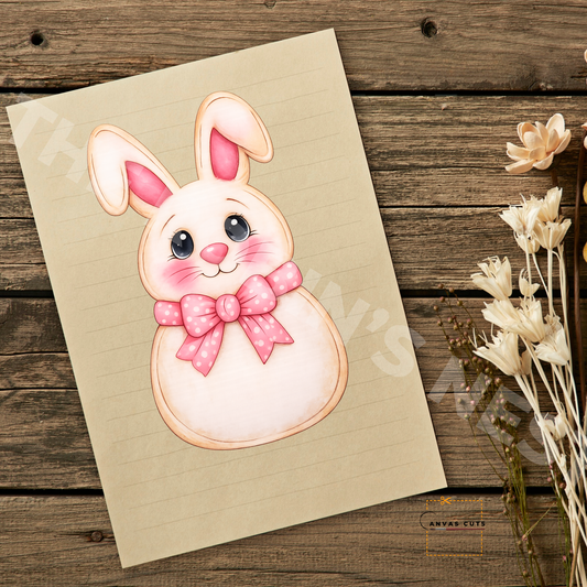Fiona the Pink-Eared Bunny – Ribbon Charm