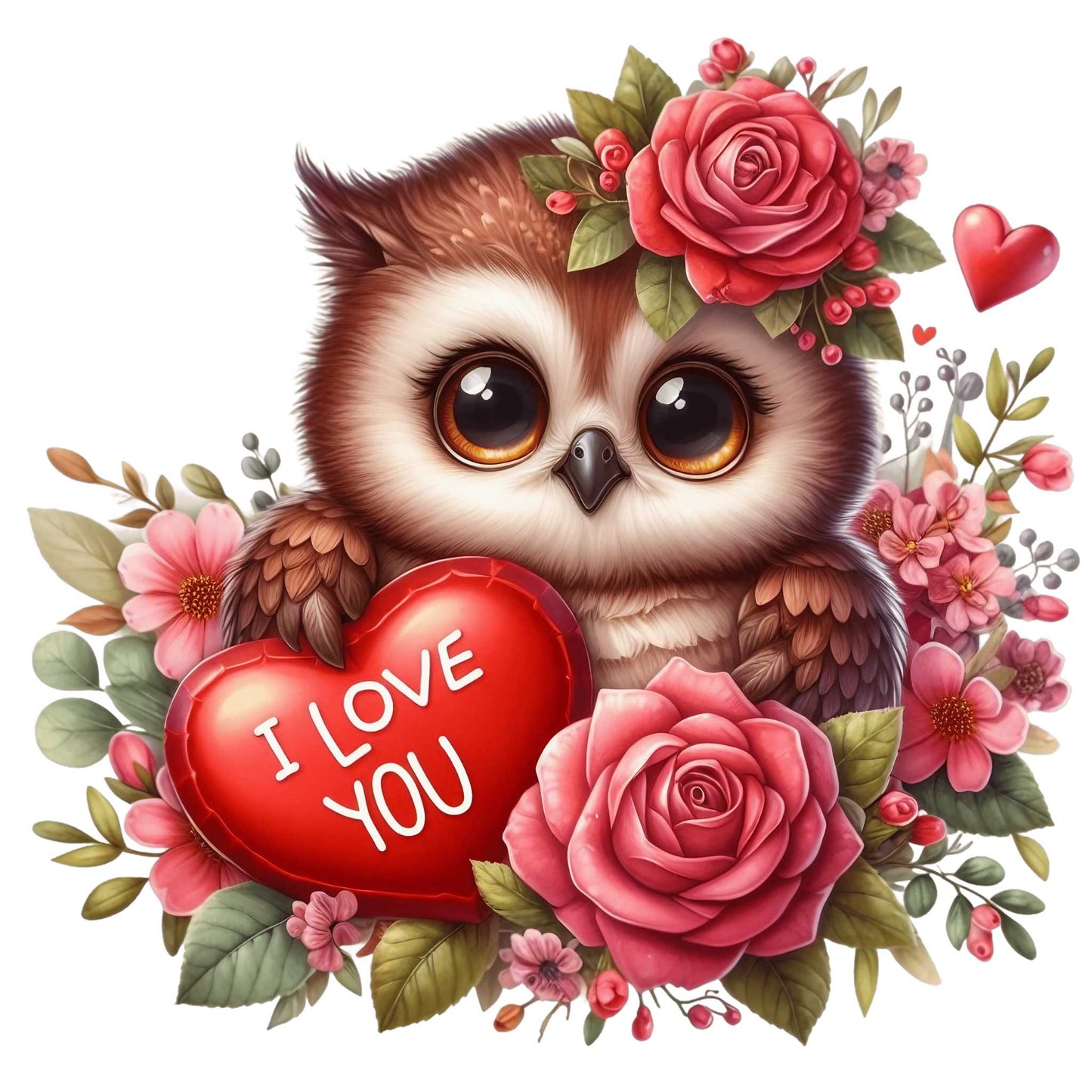 Valentine's Day - Owl Fabric Canvas