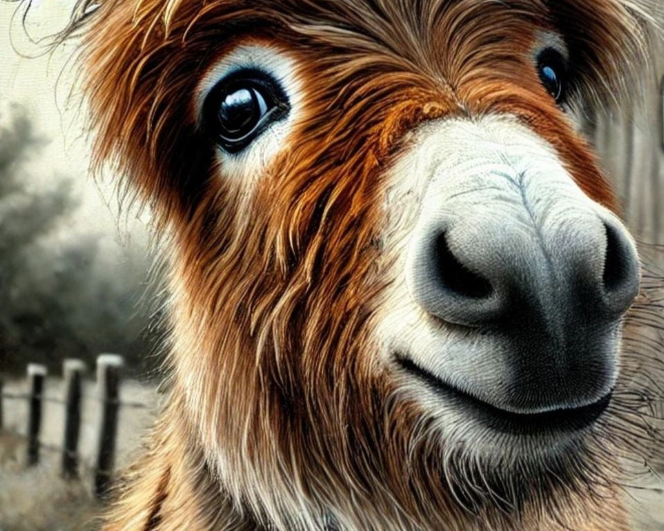 Donkey (personalized) Fabric Canvas