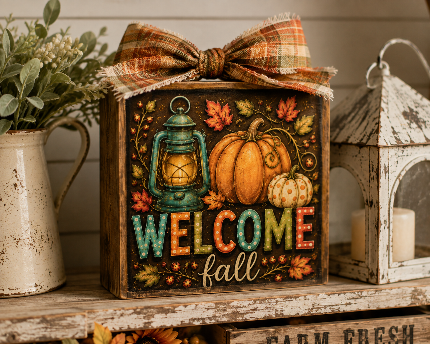 Autumn Series Scarecrow Fall Bundle Canvas Prints 20 4x4" Canvas Prints DIY Canvas Cuts