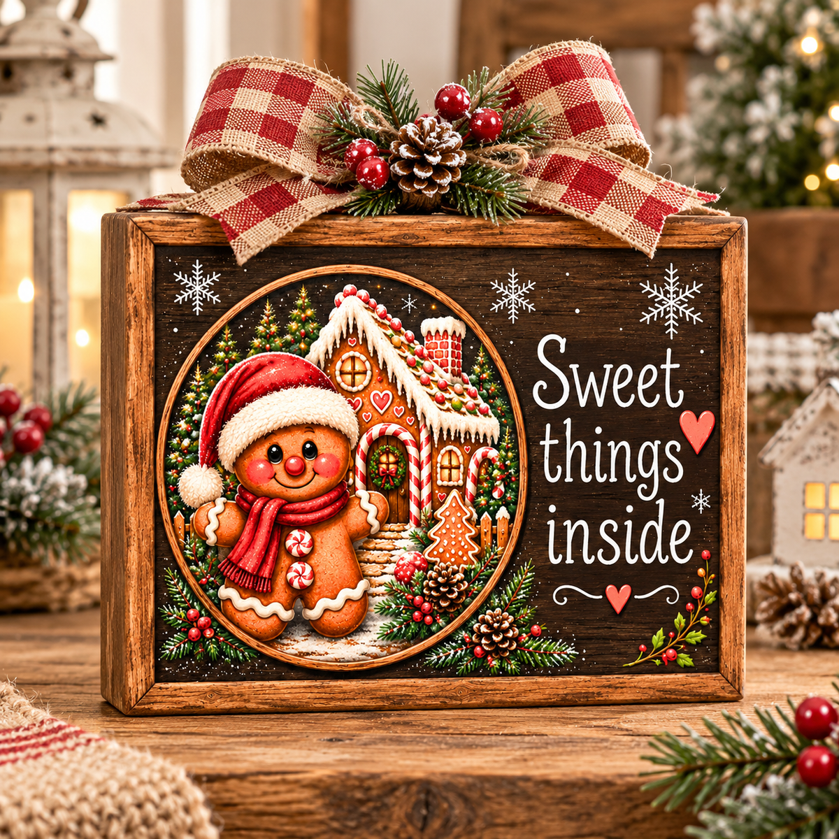 Gingerbread Christmas Sweet Things Fine Art Canvas Gingerbread House Print