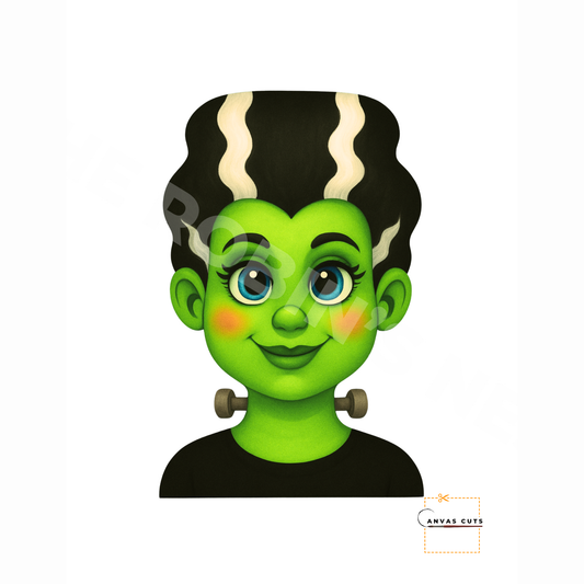 Mrs. Repulsa Frankenstein – Halloween Crafting Canvas for Door Hangers, Porch Signs & Market Decor