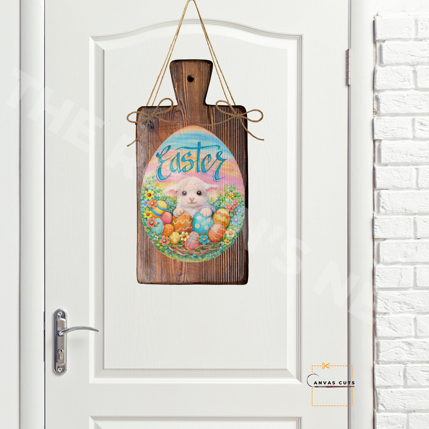 Easter Lamb Egg Canvas Cut – Lola the Lamb Spring Design