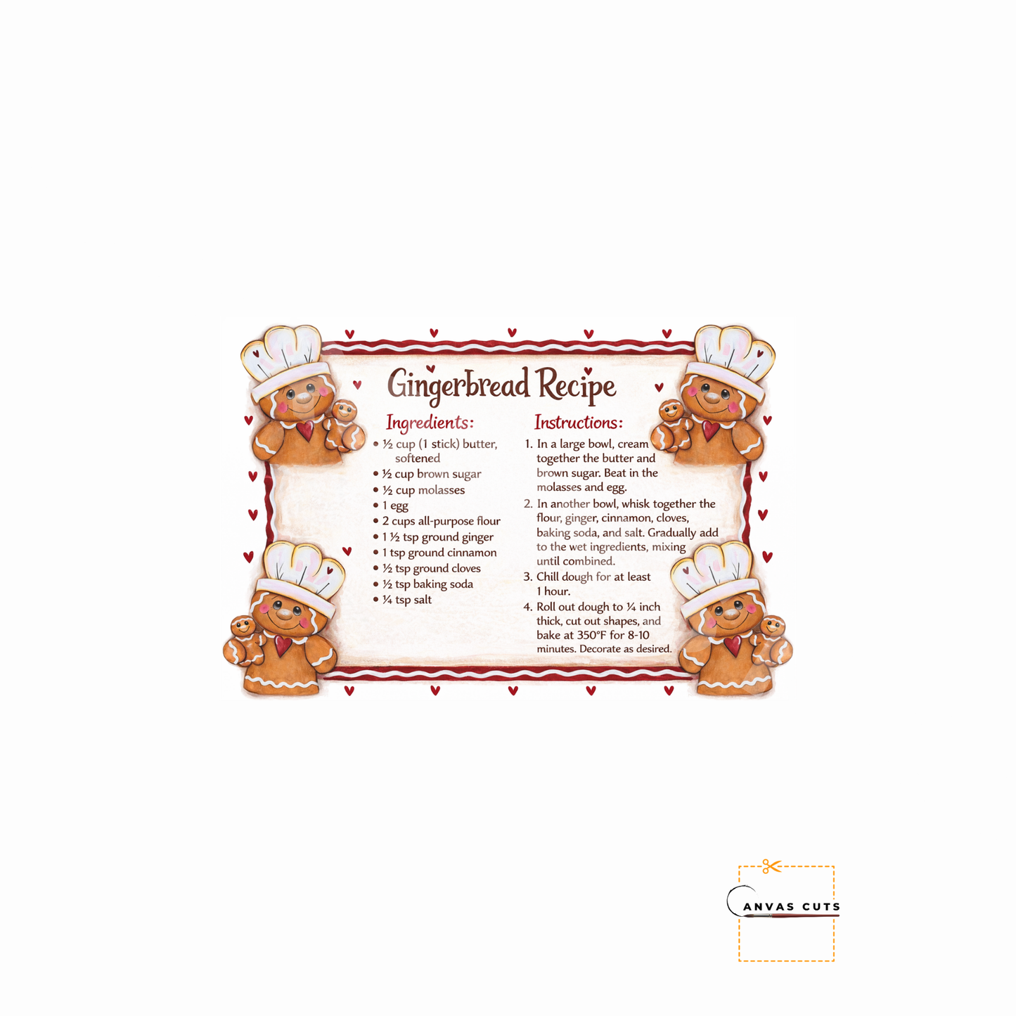 Gingerbread Recipe Card