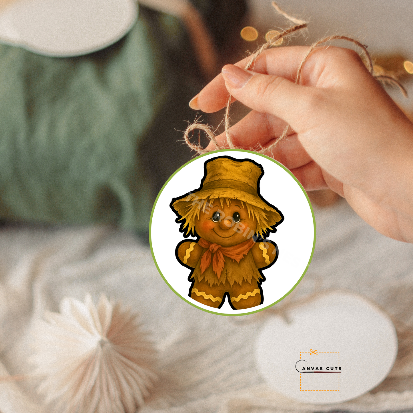 Snaps - The Ginger Scarecrow -  Printed Fine Art Canvas for DIY Crafting, Halloween Décor & Craft Shows (Copy)