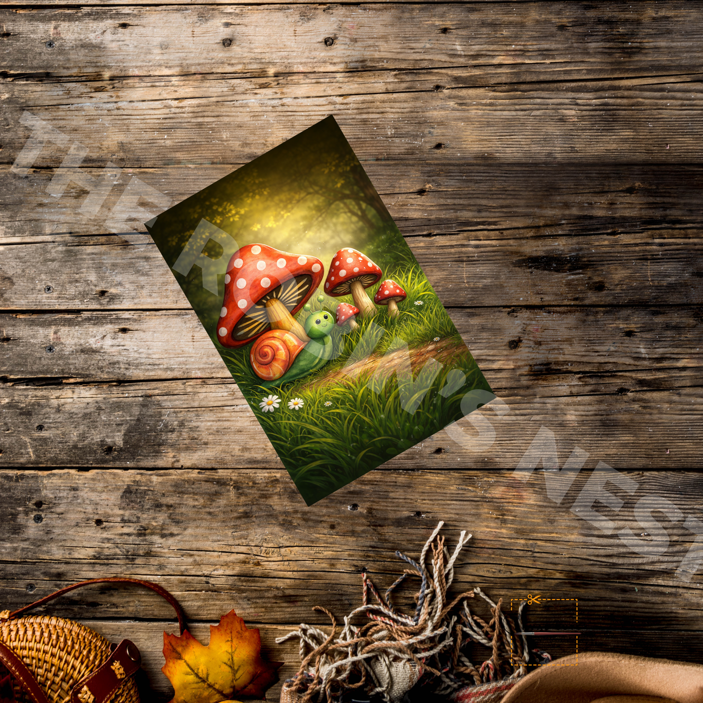 Snail with Mushrooms