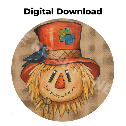 Scarecrow Circle Printable Craft File | Digital Download PDF & PNG
