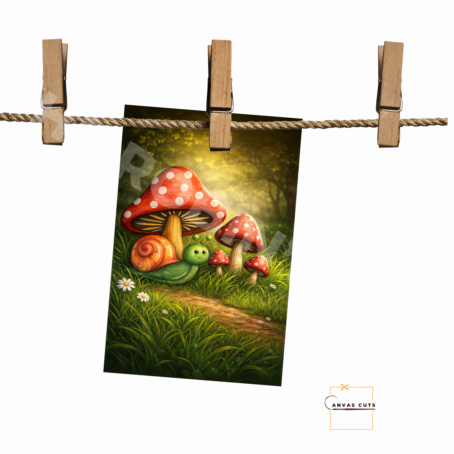 Snail with Mushrooms