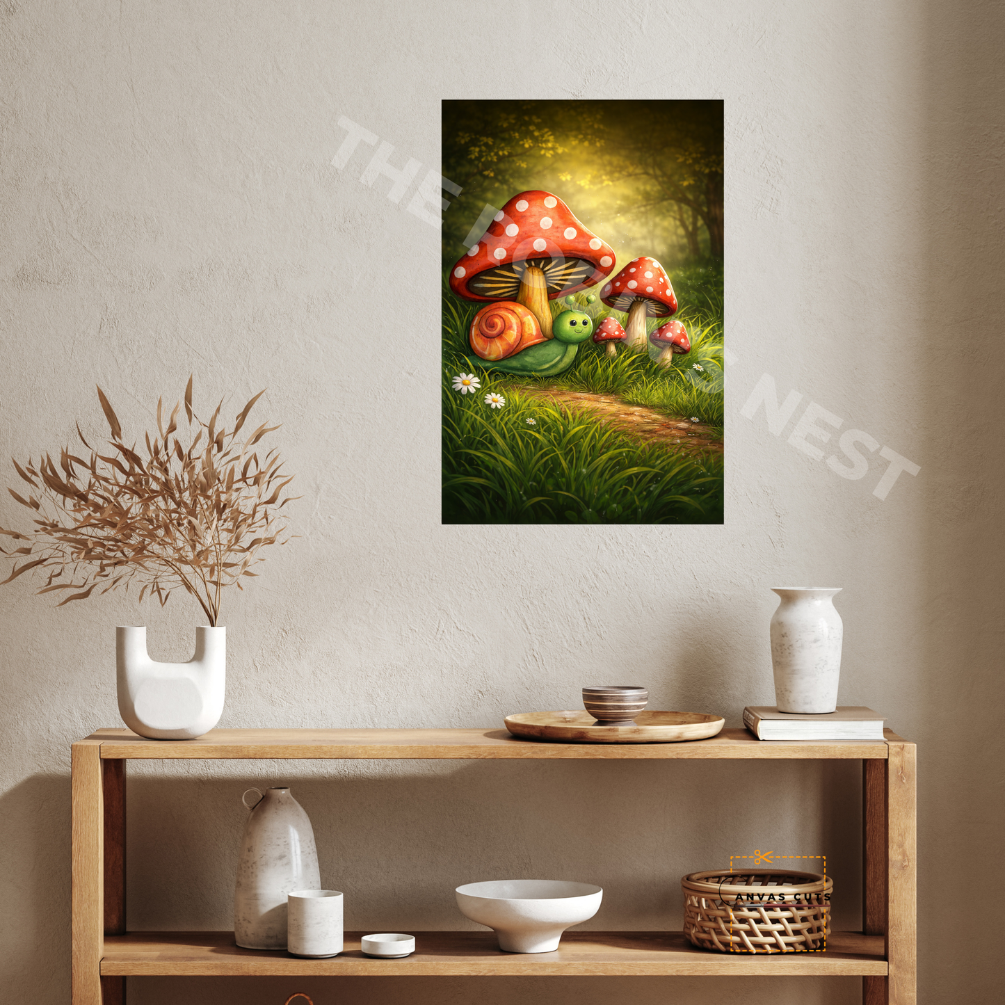 Snail with Mushrooms