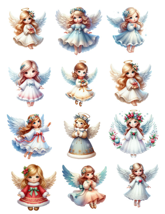 Angel Sheet of 12 Images Design #2 Canvas