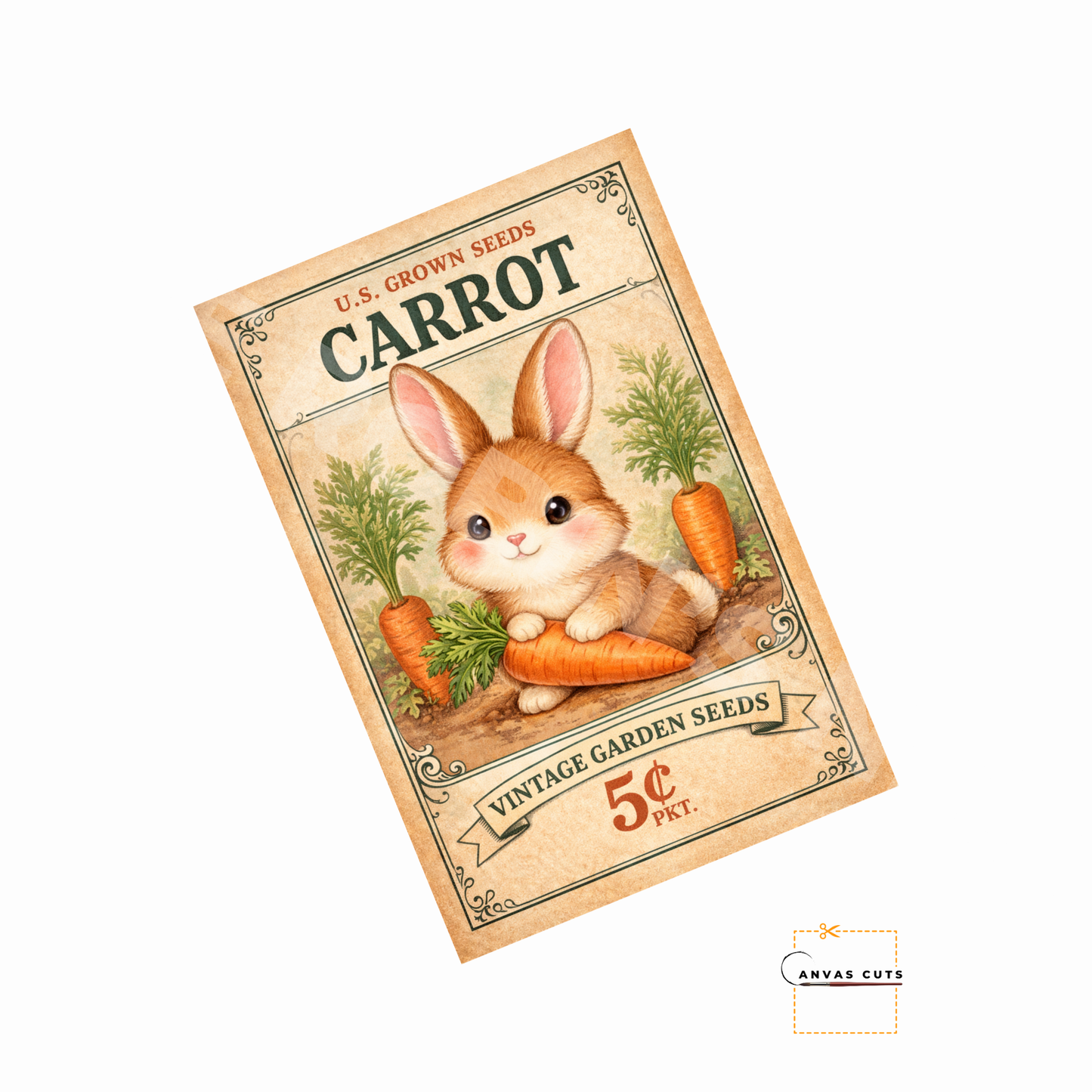 Carrot Seed Pouch – Easter Bunny