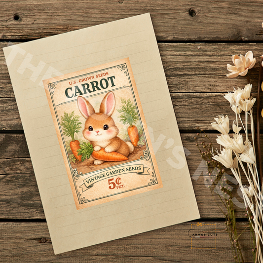 Carrot Seed Pouch – Easter Bunny