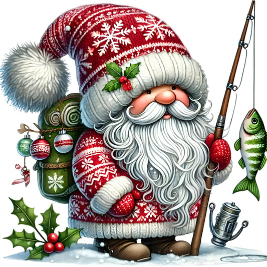 Ice Fishing Gnome Canvas
