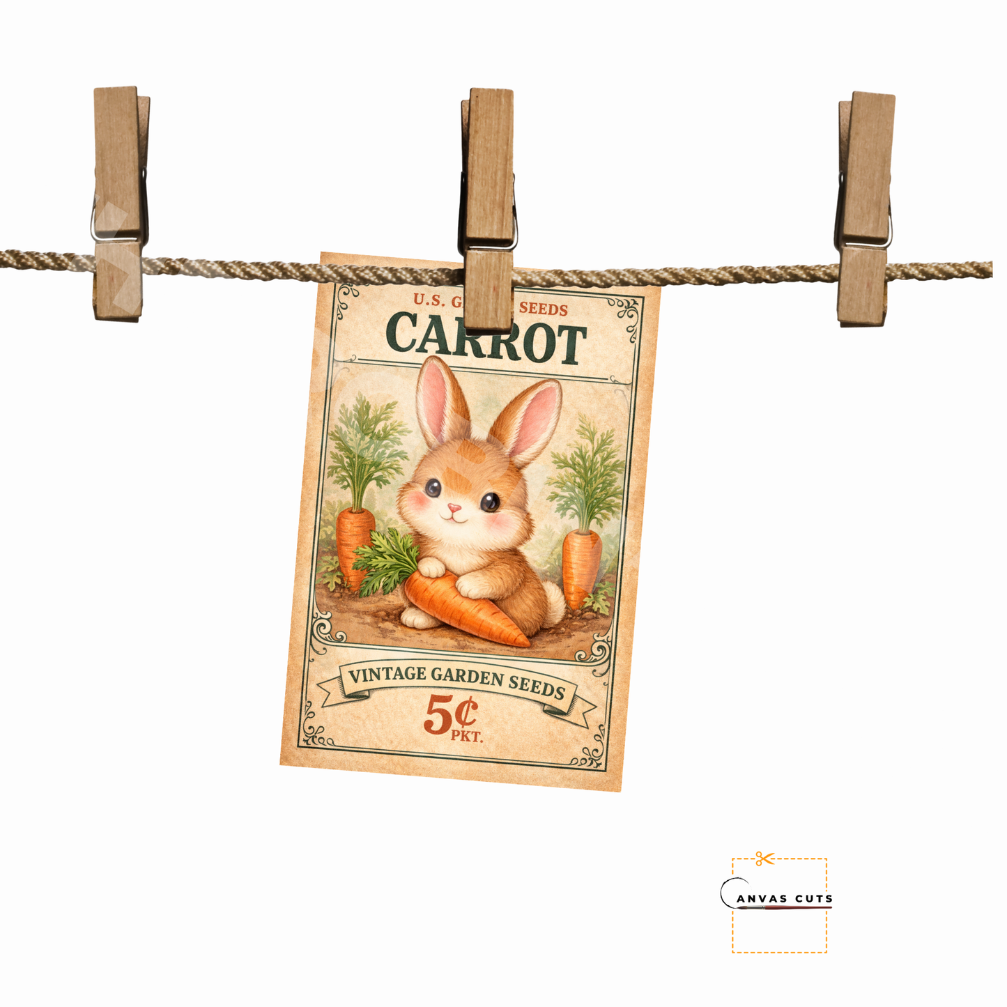 Carrot Seed Pouch – Easter Bunny