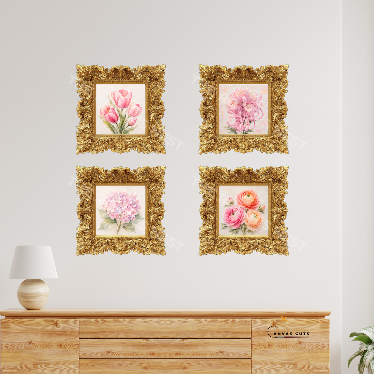 Blush Calla Lily Canvas Cut | Textured Floral Fine Art Print