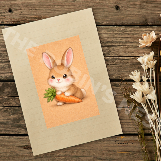Cute Easter Bunny with Carrot