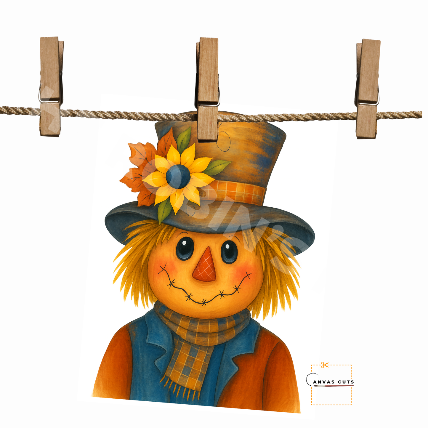 Spencer the Scarecrow – DIY Fall Canvas for Door Hangers & Craft Show Favorites