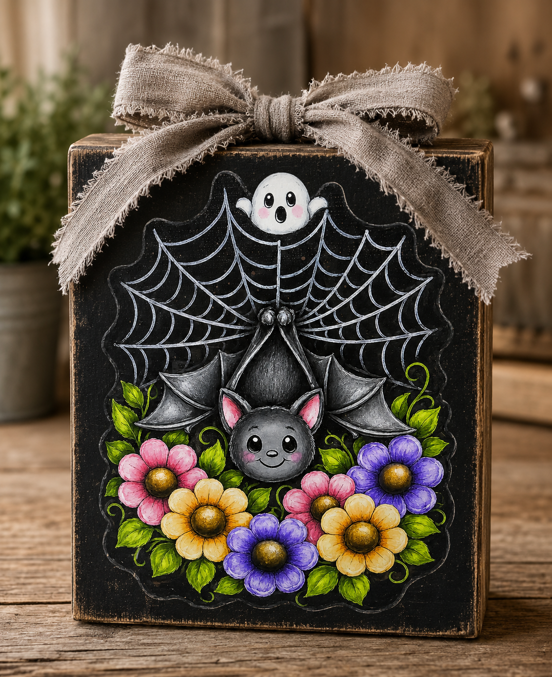 Cute Halloween Bat  Canvas | Halloween Wall Decor DIY Canvas