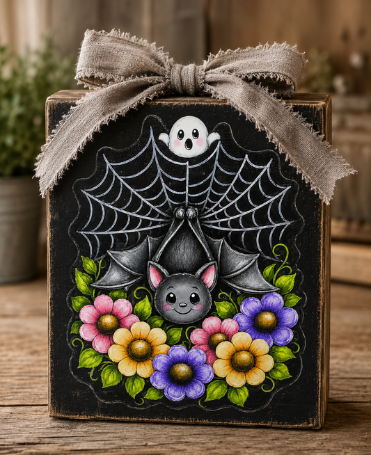 Cute Halloween Bat  Canvas | Halloween Wall Decor DIY Canvas