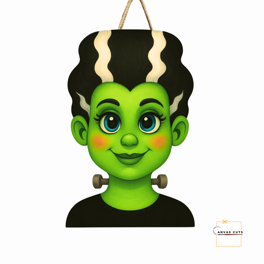 24" Frankie's Bride Canvas Door Hanger – Sealed Canvas on Wood with Rope Hanger