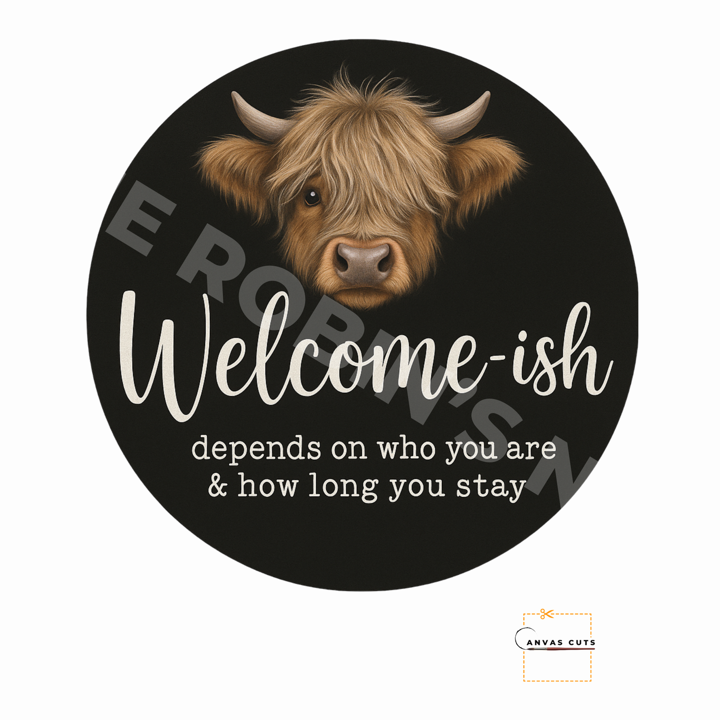 Welcome-Ish Highland Cow
