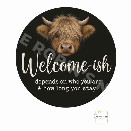 Welcome-Ish Highland Cow