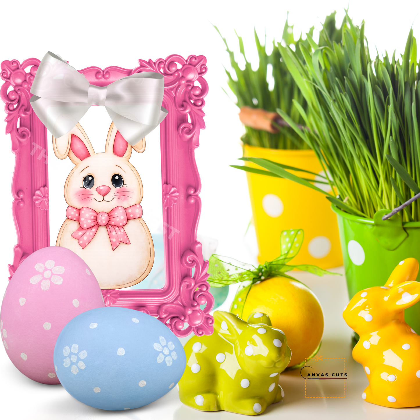 Fiona the Pink-Eared Bunny – Ribbon Charm