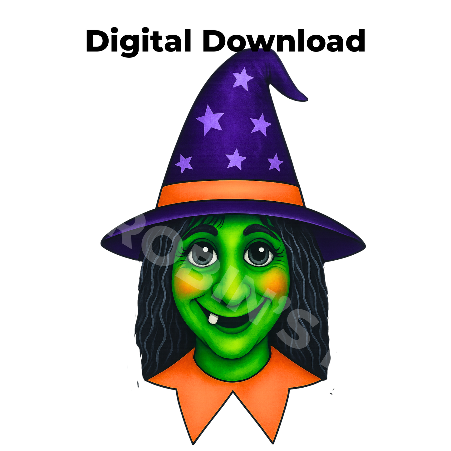 Hazel the Hag Witch Printable Craft File | Digital Download PDF & PNG