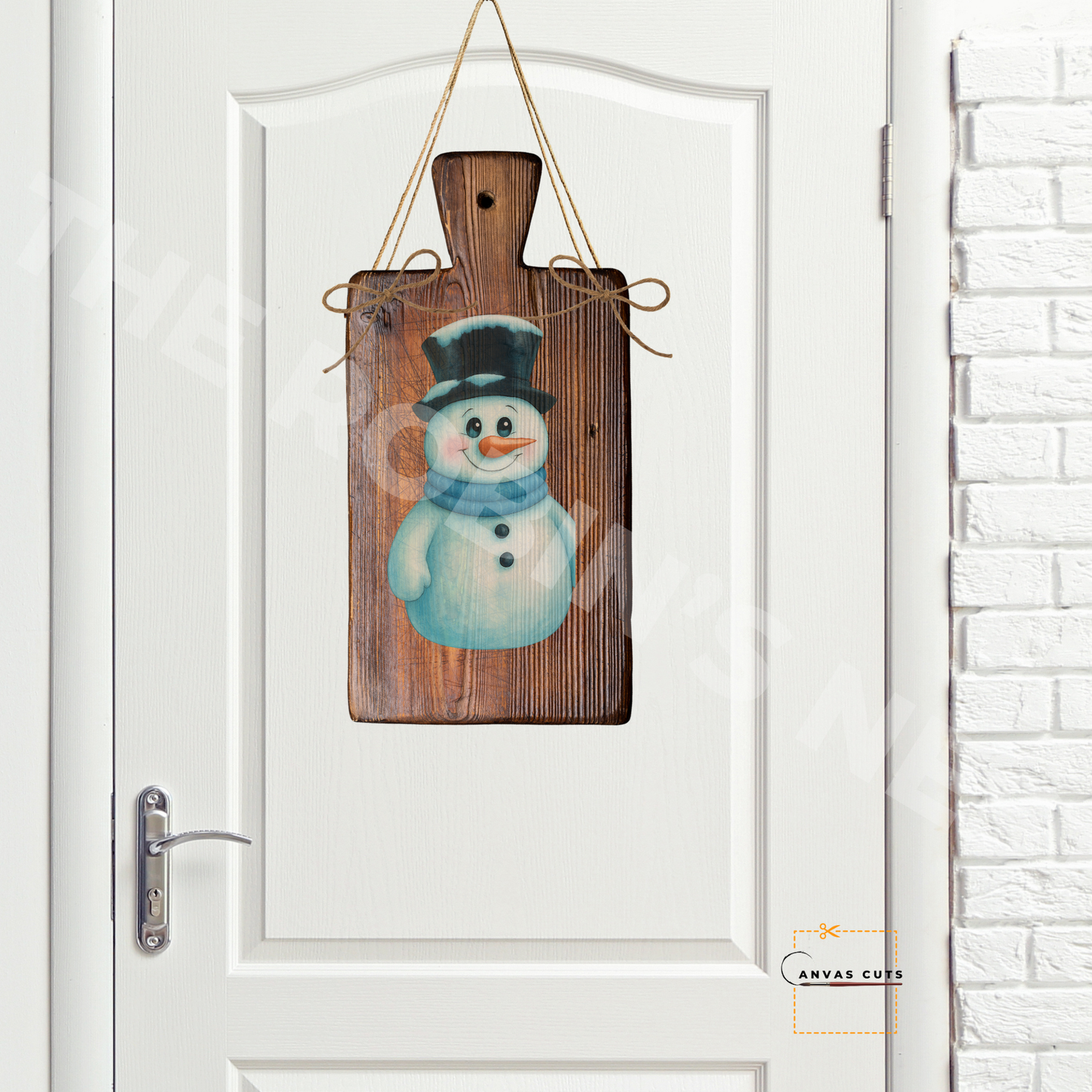 Buttons the Snowman with Blue Scarf