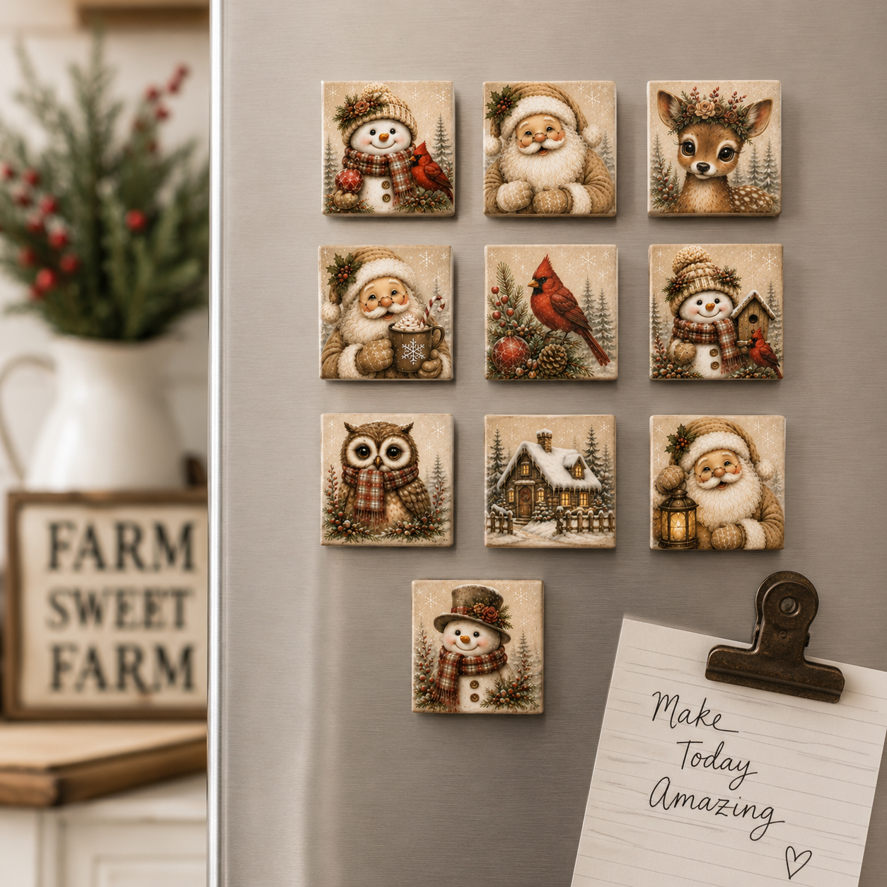 Snowmen, Santas & Woodland Christmas Canvas Launch Bundle – 37 Pieces
