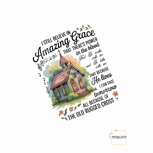 Amazing Grace Church Canvas – Faith & Music Design