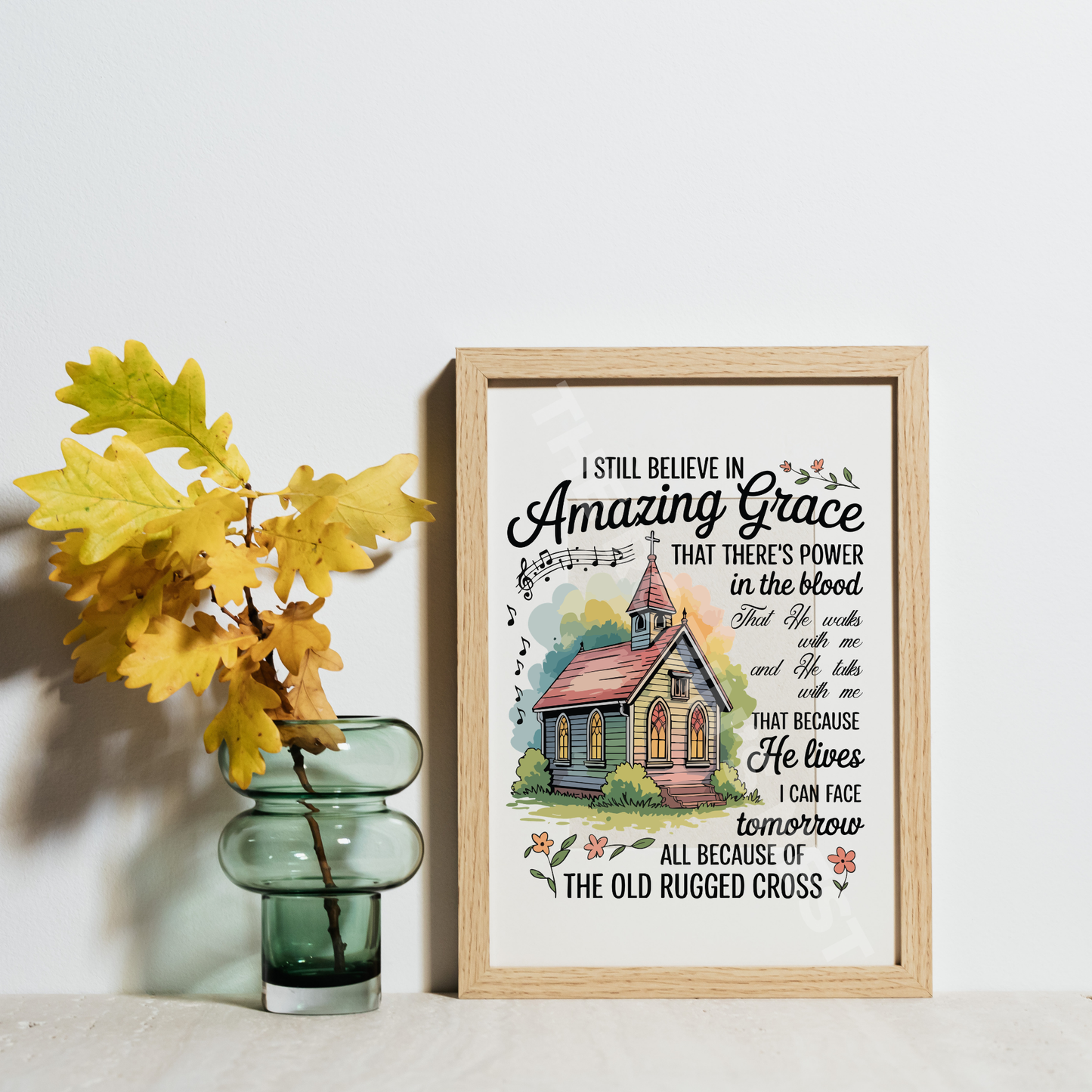 Amazing Grace Church Canvas – Faith & Music Design