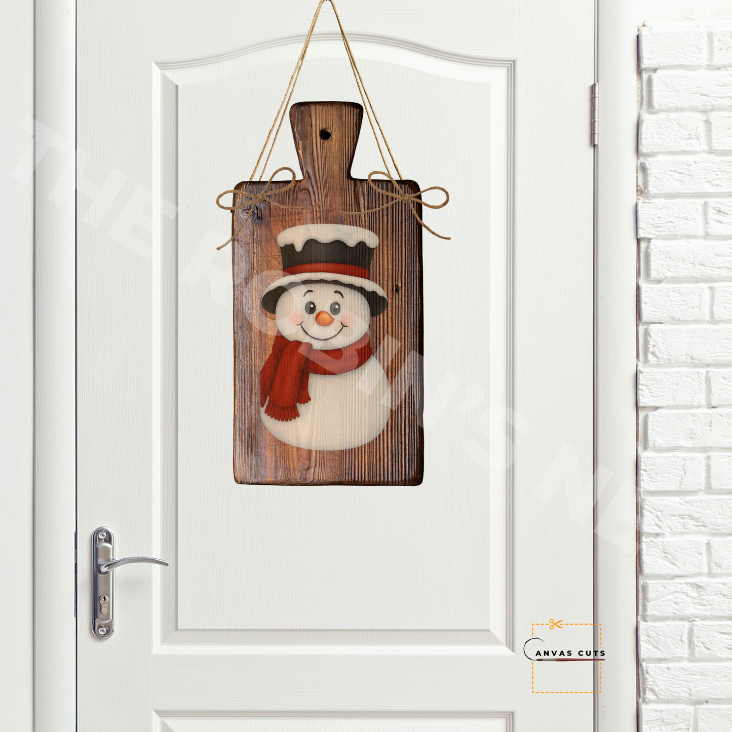 Peppermint the Snowman with Red Scarf
