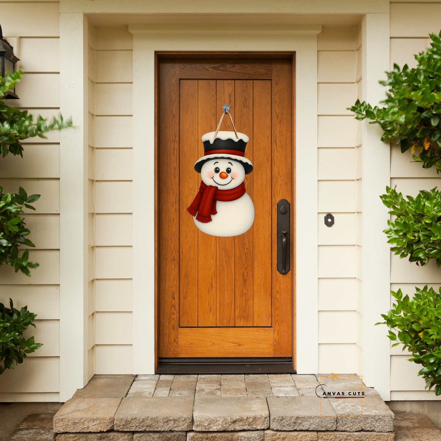Peppermint the Snowman with Red Scarf