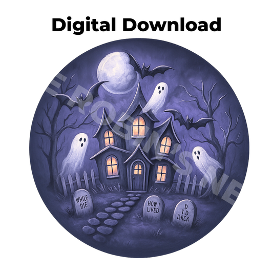 Haunted Mansion: Ghosts, Bats & Oh My! Digital Download | Printable PDF & PNG