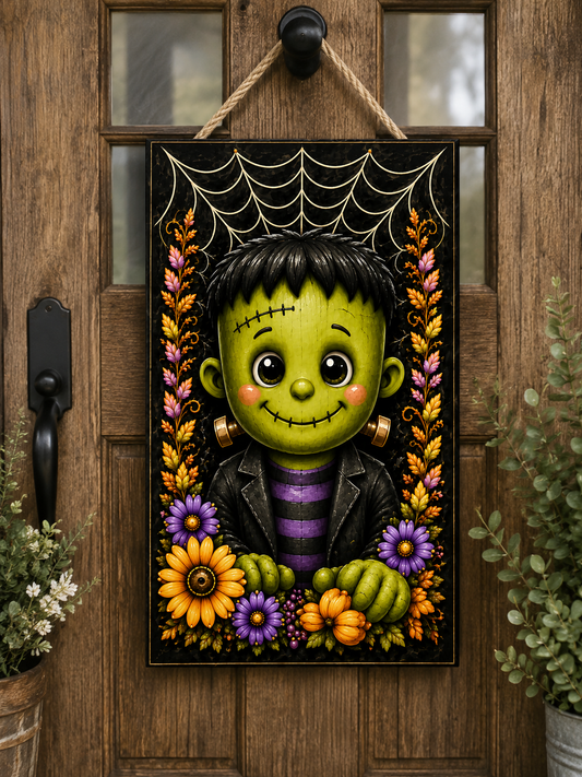 Cute Halloween Frankie Canvas | Halloween Wall Decor DIY Canvas