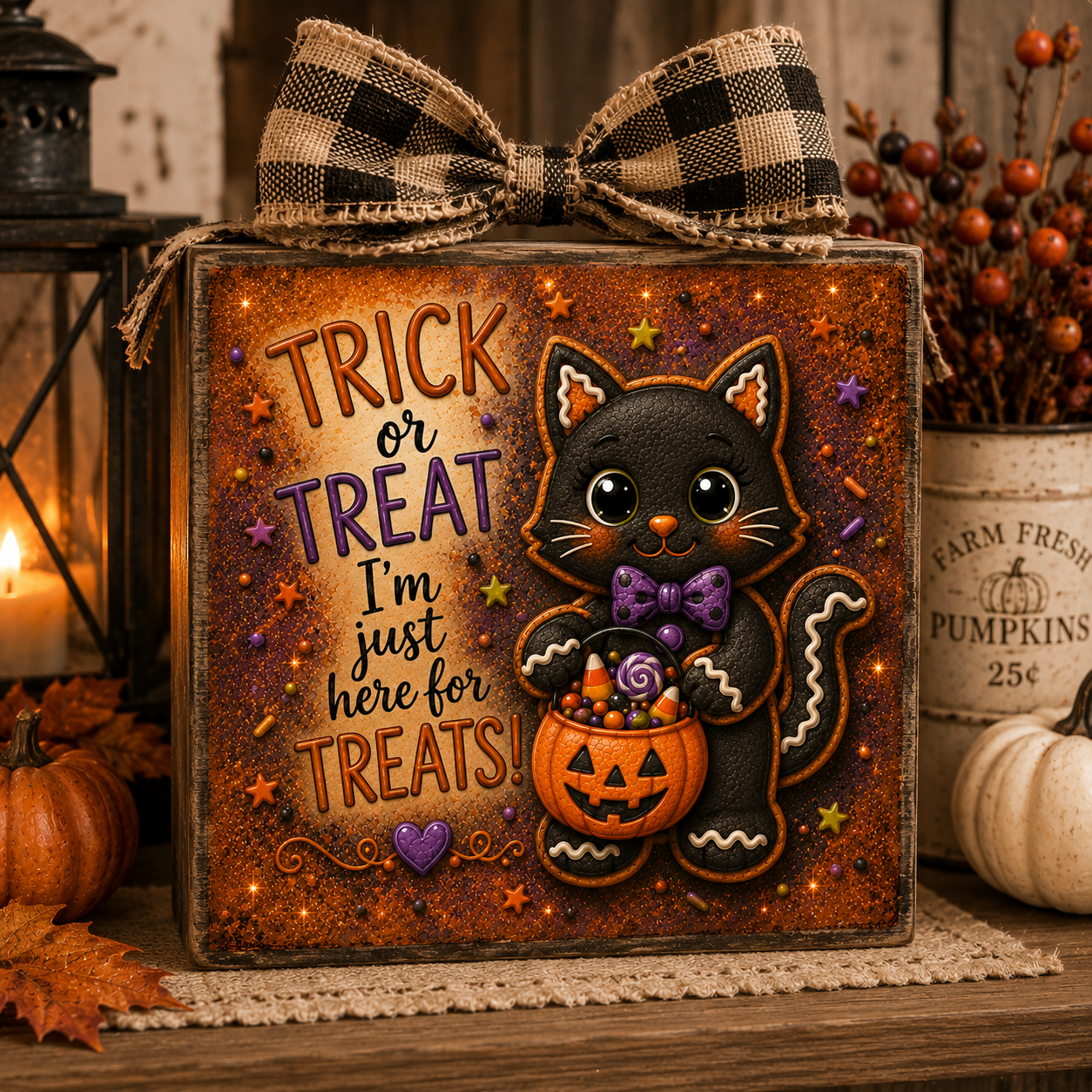 Gingerbread Halloween Canvas Prints 4x4 Bundle 50% Off - DIY Canvas Cuts 20 pieces