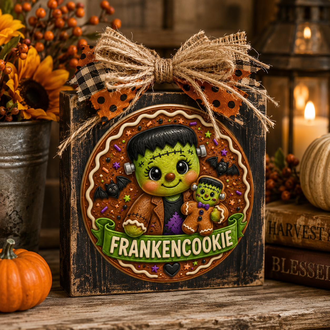 Halloween Gingerbread Canvas Bundle | Witch - Frankie - Ghost DIY Canvas Cuts | Halloween Decor (Copy)